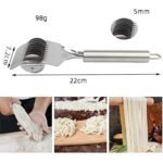 Anubhav Janni Ss Noodle Cutter Stainless Steel Pasta Cutter Spaghetti Maker Lattice Roller Kitchen Dough Mincer Tool Homemade Noodles Lacha Paratha Roller Perfectly Sliced Strips (Pack Of 1 Pcs) - Image 3