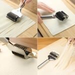 Anubhav Janni Ss Noodle Cutter Stainless Steel Pasta Cutter Spaghetti Maker Lattice Roller Kitchen Dough Mincer Tool Homemade Noodles Lacha Paratha Roller Perfectly Sliced Strips (Pack Of 1 Pcs) - Image 6