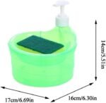 Anubhav Janni Soap Dispenser And Scrubber Holder Double Layer Bathroom Dishwasher Liquid Pump Sponge Kitchen Sink Items Square Soap Container Manual Dish Home Round Washing (Pack Of 1 Pcs) - Image 6