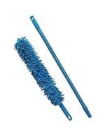Anubhav Janni Blue Fan Cleaning Mop Flexible Cleaner Brush With Long Rod Extra Microfiber Duster Telescopic Bending Head For Home Kitchen Car Ceiling and Dusting Foldable (Pack Of 1 Pcs)