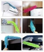 Anubhav Janni Blue Fan Cleaning Mop Flexible Cleaner Brush With Long Rod Extra Microfiber Duster Telescopic Bending Head For Home Kitchen Car Ceiling and Dusting Foldable (Pack Of 1 Pcs) - Image 4