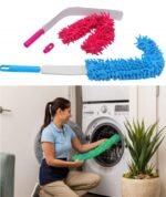 Anubhav Janni Blue Fan Cleaning Mop Flexible Cleaner Brush With Long Rod Extra Microfiber Duster Telescopic Bending Head For Home Kitchen Car Ceiling and Dusting Foldable (Pack Of 1 Pcs) - Image 5