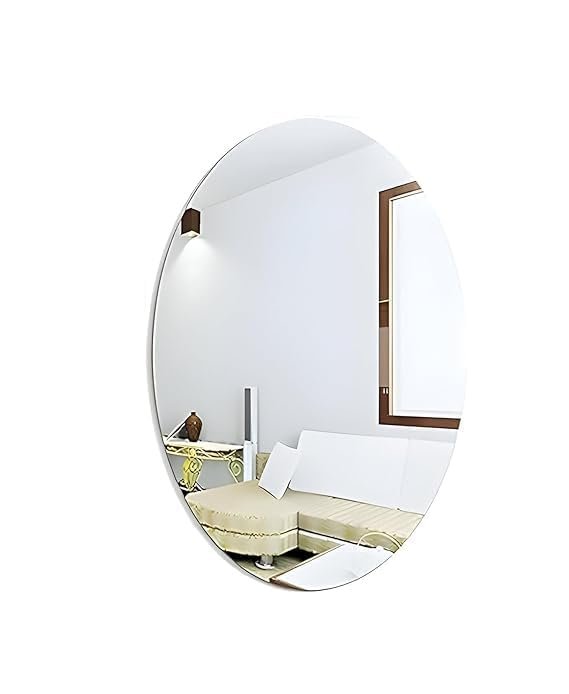 Anubhav Janni Ovel Shape Sticker Mirror (30*45) Oval Adhesive Wall Acrylic Stick On Bathroom Bedroom Living Room Basin Frameless wall on Tiles Bathroom Bedroom Home Decor Clear (Pack Of 1 Pcs) Anubhav Janni Ovel Shape Sticker Mirror (30*45) Oval Adhesive Wall Acrylic Stick On Bathroom Bedroom Living Room Basin Frameless wall on Tiles Bathroom Bedroom Home Decor Clear (Pack Of 1 Pcs) - Image 1