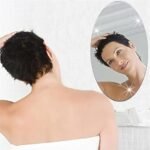 Anubhav Janni Ovel Shape Sticker Mirror (30*45) Oval Adhesive Wall Acrylic Stick On Bathroom Bedroom Living Room Basin Frameless wall on Tiles Bathroom Bedroom Home Decor Clear (Pack Of 1 Pcs) - Image 3