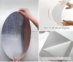 Anubhav Janni Ovel Shape Sticker Mirror (30*45) Oval Adhesive Wall Acrylic Stick On Bathroom Bedroom Living Room Basin Frameless wall on Tiles Bathroom Bedroom Home Decor Clear (Pack Of 1 Pcs) - Image 5