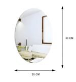 Anubhav Janni Ovel Shape Sticker Mirror (30*45) Oval Adhesive Wall Acrylic Stick On Bathroom Bedroom Living Room Basin Frameless wall on Tiles Bathroom Bedroom Home Decor Clear (Pack Of 1 Pcs) - Image 6