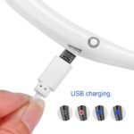 Anubhav Janni Neck Fan Portable USB Battery Rechargeable Mini Headphone Design Wearable Neckband Hand Free Traveling Office Sports Silent Hands Free Home Traveling Outdoor (Pack Of 1 Pcs) - Image 2