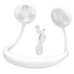 Anubhav Janni Neck Fan Portable USB Battery Rechargeable Mini Headphone Design Wearable Neckband Hand Free Traveling Office Sports Silent Hands Free Home Traveling Outdoor (Pack Of 1 Pcs) - Image 6