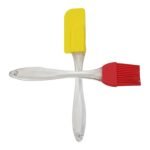 Anubhav Janni Small Spatula And Pastry Brush Silicone Set For Cake Mixer Decorating Cooking Baking And Glazing Silicon Oil Set  Heat Resistant Tool Cooking Flexible (Set Of 2 Pcs) - Image 2