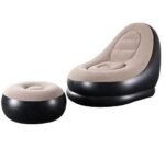 Anubhav Janni Inflatable Lounge Chair For Adults Flocking Air Couch Sofa Leisure Footstool Outdoor Indoor For Home Gaming Travel Camping Beach Chair Waterproof Sofa Living Room (Pack Of 1 Pcs)