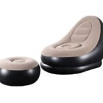 Anubhav Janni Inflatable Lounge Chair For Adults Flocking Air Couch Sofa Leisure Footstool Outdoor Indoor For Home Gaming Travel Camping Beach Chair Waterproof Sofa Living Room (Pack Of 1 Pcs)