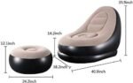 Anubhav Janni Inflatable Lounge Chair For Adults Flocking Air Couch Sofa Leisure Footstool Outdoor Indoor For Home Gaming Travel Camping Beach Chair Waterproof Sofa Living Room (Pack Of 1 Pcs) - Image 3