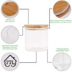 Anubhav Janni Bamboo Wooden Lid Jar (500 Ml) Glass Storage Airtight Transparent Container Kitchen Pantry Tea Coffee Glass storage Kitchen Borosilicate Air Tight Lid Crystal Clear (Pack Of 1 Pcs) - Image 5