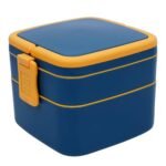 Anubhav Janni Square Travel Lunch Box Reusable For Adults Kids Leakproof Food Container Compartments Work School Tiffin Office Stackable Storage Meals Leak Proof Picnic Travel (Pack Of 1 Pcs)