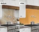 Anubhav Janni Aluminium Foil (40*200) Kitchen Stickers Oil Proof Golden 3d Stickers Proof Backsplash Wallpaper Kitchen Waterproof Stickers Countertop Cabinet Drawer Hotel Walls (Pack Of 1 Pcs) - Image 6