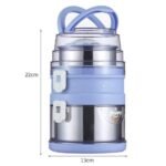 Anubhav Janni 3 Layer Steel Lunch Box (2.1l) Stainless Insulated BoxTiffin Steel Boxes Office Men Women Leak Proof Microwave Freezer Safe Food Container With Spoon Adults Kids (Pack Of 1 Pcs) - Image 9
