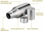 Anubhav Janni Oil Pot Dispenser 550 Green Kivvi Stainless Steel Pourer Pot Container For Kitchen Use Use Cooking Nozzle Dropper Container Dust and Leak Proof Bottle Dispenser (Pack Of 1 Pcs) - Image 4