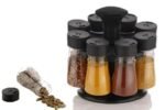 Anubhav Janni 6 In 1 Black Spice Rack Masala Set use For home kitchen Big Container Jar Bottle Storage Box Unbreakable Shelves Seasoning Organizer Rotating Glass Jars Kitchen (Pack Of 1 Pcs) - Image 3
