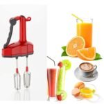 Anubhav Janni Jumbo Hand Blender Power Free Beater Manual Kitchen Appliance For Mixing Whisking Churning Durable Easy To Use Home Cooking Cakes Soup Lassi Eggs Lassi (Pack Of 1 Pcs) - Image 3