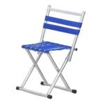 Anubhav Janni Folding Chair Stool Camping Fishing Lawn Garden For Adult Travelling Patio Beach Picnic Outdoor Foldable Blue Mini Stool Hiking Picnic Stainless Steel Travel (Pack Of 1 Pcs)