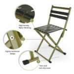 Anubhav Janni Folding Chair Stool Camping Fishing Lawn Garden For Adult Travelling Patio Beach Picnic Outdoor Foldable Blue Mini Stool Hiking Picnic Stainless Steel Travel (Pack Of 1 Pcs) - Image 8