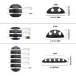 Anubhav Janni Cable Clip Wire Clips Protector Desktop Cord Organizer Multipurpose Silicone Adhesive Hooks For TV Home Office Cubicle Car Desk Earphones USB Cables Desk Bedside (Set Of 10 Pcs) - Image 7