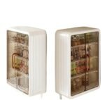 Anubhav Janni Wall Mount Kitchen Storage Box Plastic Organizer Cabinet Rack Home Magic Sticker Bathroom Doors Shelves Toiletries Makeup Spice Rack Cabinet (Pack Of 1 Pcs)