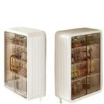 Anubhav Janni Wall Mount Kitchen Storage Box Plastic Organizer Cabinet Rack Home Magic Sticker Bathroom Doors Shelves Toiletries Makeup Spice Rack Cabinet (Pack Of 1 Pcs)