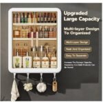 Anubhav Janni Wall Mount Kitchen Storage Box Plastic Organizer Cabinet Rack Home Magic Sticker Bathroom Doors Shelves Toiletries Makeup Spice Rack Cabinet (Pack Of 1 Pcs) - Image 6