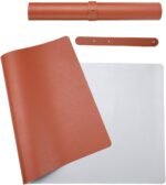 Anubhav Janni Desk Mat 90*45 Cm Pu Mouse Pad Faux Leather Large Home Work Office Non Slip Mat Waterproof Gaming Pad Blotter Dual Sided Pad Laptop Table Protector Best Gifts Pad (Pack Of 1 Pcs)