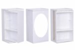 Anubhav Janni Bathroom Cabinet With Mirror 360° Rotating Wall Mounted Storage Organizer Plastic Vanity Unit Kitchen Bedroom Organizer Shelf Kitchen Bathroom (Pack Of 1 Pcs)