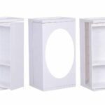 Anubhav Janni Bathroom Cabinet With Mirror 360° Rotating Wall Mounted Storage Organizer Plastic Vanity Unit Kitchen Bedroom Organizer Shelf Kitchen Bathroom (Pack Of 1 Pcs)