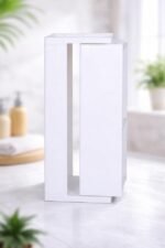 Anubhav Janni Bathroom Cabinet With Mirror 360° Rotating Wall Mounted Storage Organizer Plastic Vanity Unit Kitchen Bedroom Organizer Shelf Kitchen Bathroom (Pack Of 1 Pcs) - Image 3