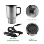 Anubhav Janni Car Mug Heat Travel Stainless Steel Electric Tea Coffee Kettle Vacuum Insulated Cup With Airtight Lid For Heating Water Coffee Cars Portable Heater Outdoor (Pack Of 1 Pcs) - Image 8