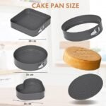 Anubhav Janni Cake Mold Mould Tin Hear Round Square Shape Maker Steel Kitchen Tool Baking Supplies Removable Bottom Springform Pan Heart Shaped Pans Teflon Coated (Pack Of 1 Pcs , 3 Pcs) - Image 2