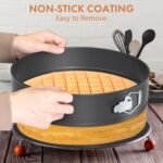 Anubhav Janni Cake Mold Mould Tin Hear Round Square Shape Maker Steel Kitchen Tool Baking Supplies Removable Bottom Springform Pan Heart Shaped Pans Teflon Coated (Pack Of 1 Pcs , 3 Pcs) - Image 3