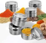 Anubhav Janni Magnatic Spice Rack Magnetic Stainless Steel Storage Masala Box Tin Container And Hold Spices Finish Stand Seasoning Containers For Kitchen Herbs Masalas (Pack Of 1 Pcs) - Image 5