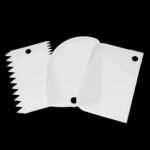 Anubhav Janni Cake Scraper Set Dough Bench Scraper Icing Smoother, Fondant Cutter Pastry Baking Tool Plastic Decorating Scrapers Smooth Serrated Edge Tools Smoother Buttercream (Set Of 3 Pcs) - Image 3