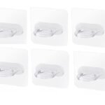 Anubhav Janni Round Hook Sticker Wall Hooks Hanging Strong Sticky Heavy Duty Home Kitchen Bathroom Key Frame Holders Functional Transparent Plastic Adhesive Magic Cabinet Storage (Set Of 5 Pcs)