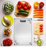 Anubhav Janni Ss Choping Cutting Board Stainless Steel Chopping For Vegetable Fruit Cutting Kneeding Cake Prep Kitchen Safe Metal Fruits Vegetables Breads Fruit Cutter (Pack Of 1 Pcs) - Image 5