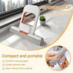 Anubhav Janni Small Foldable Desktop Mop Mini Sponge Cleaner With Self Wringing Handle Compact Wet Dry Cleaning Tool For Home Kitchen Bathroom Car Office Living Room (Pack Of 1 Pcs) - Image 9