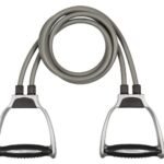 Anubhav Janni Toning Tube 2 Rope Double Resistance Pull Elastic Rubber Exercise Band For Stretching Workout Home Gym And With Heavy Quality D Shaped Handles Workout Chart (Pack Of 1 Pcs)