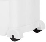 Anubhav Janni 4 Layer Slim Rack Shelf Slide Out Organizer Kitchen Bathroom Pantry Utility Storage Floor Standing White Sleek Storage Trolley Dining Bathroom Laundry (Pack Of 1 Pcs) - Image 4