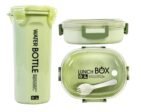 Anubhav Janni Lunch Box For Office And School Use Leak Proof Dual Compartment Stainless Steel Tiffin Kids Adults With Water Bottle Kids Bento compartments Foods Only  (Pack Of 1 Pcs) - Image 3