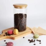 Anubhav Janni Bamboo Lid Jar 1200 Ml Glass Food Storage Jars Clear Containers Airtight Kitchen Canisters Candy Cookie Rice Sugar Flour Coffee Jars Home Kitchen Pantry Tea Spices (Pack Of 1 Pcs) - Image 4