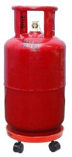 Anubhav Janni Gas Trolly Abs With Weel Heavy Duty LPG Cylinder Trolley Stand Durable Smooth Rollers Anti Skid Base Easy Movement Strong Wheel Home Kitchen Easily Movable Bottle Iron (Pack Of 1 Pcs) - Image 5