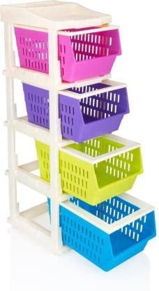 Anubhav Janni New 4 Layer Modular Storage Plastic Drawer Fruit Basket Organizer Box Free Standing Cabinet For Home Office Hospital Parlor School Doctors Home And Kids (Pack Of 1 Pcs) Anubhav Janni New 4 Layer Modular Storage Plastic Drawer Fruit Basket Organizer Box Free Standing Cabinet For Home Office Hospital Parlor School Doctors Home And Kids (Pack Of 1 Pcs) - Image 1