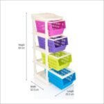 Anubhav Janni New 4 Layer Modular Storage Plastic Drawer Fruit Basket Organizer Box Free Standing Cabinet For Home Office Hospital Parlor School Doctors Home And Kids (Pack Of 1 Pcs) - Image 2