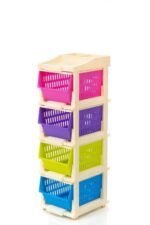Anubhav Janni New 4 Layer Modular Storage Plastic Drawer Fruit Basket Organizer Box Free Standing Cabinet For Home Office Hospital Parlor School Doctors Home And Kids (Pack Of 1 Pcs) - Image 4