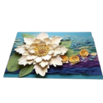 Anubhav Janni 5d Bathroom Mat Squre Flower Bath  Ultra Absorbent Non Slip Rug Quick Dry Anti Skid Shower Soft Stylish Door For Bathroom Kitchen Visual Anti Slip Absorbent (Pack Of 1 Pcs)